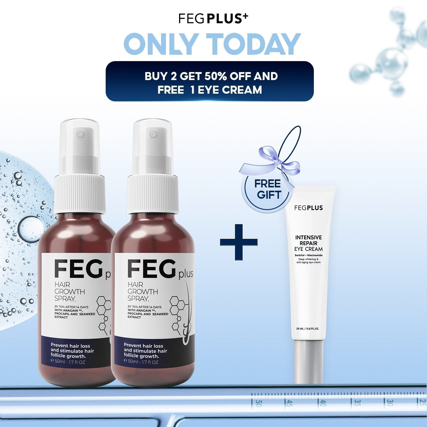 FEG Plus بخاخ نمو الشعر رذاذ نمو الشعر من
